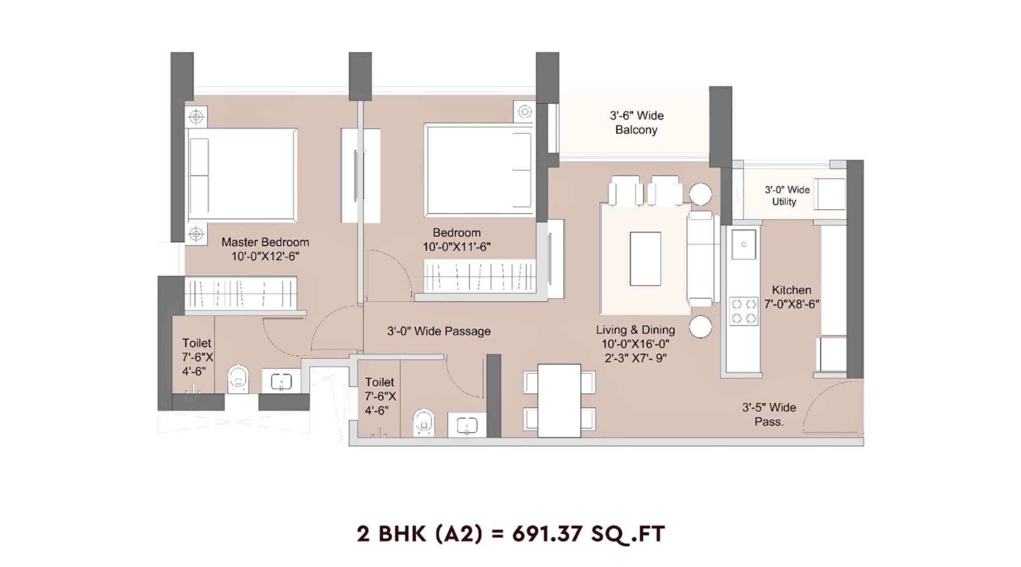 Sunteck-Crescent-Park-Floor-Plan-2-BHK-A2-691.37-Sqft