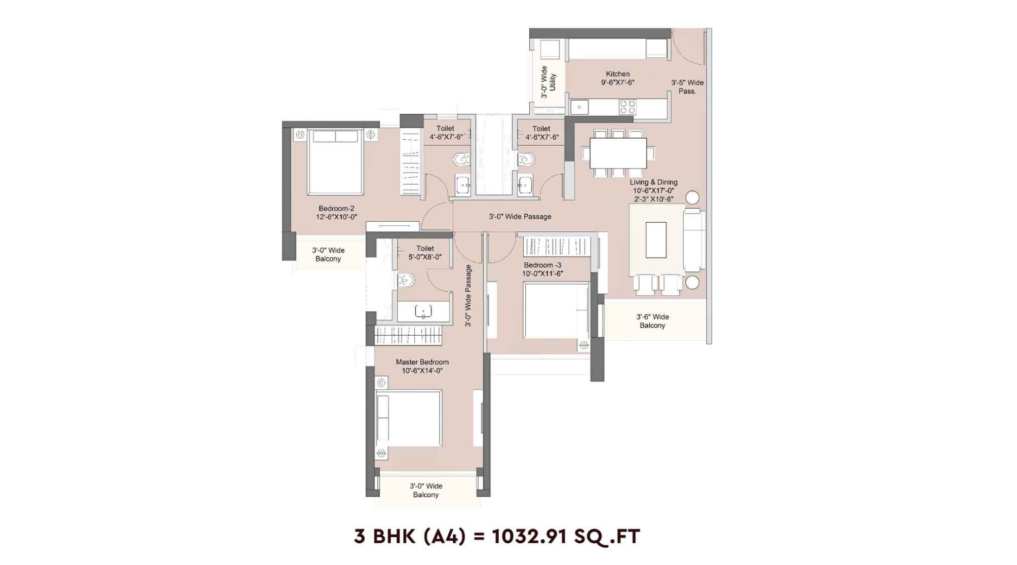 Sunteck-Crescent-Park-Floor-Plan-3-BHK-A4-1032.91-Sqft