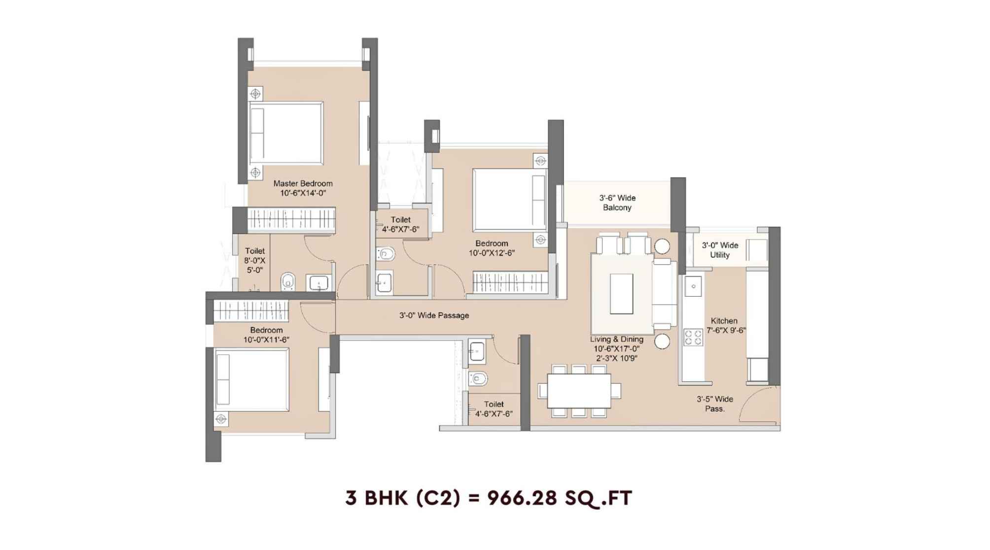 Sunteck-Crescent-Park-Floor-Plan-3-BHK-C2-966.28-Sqft
