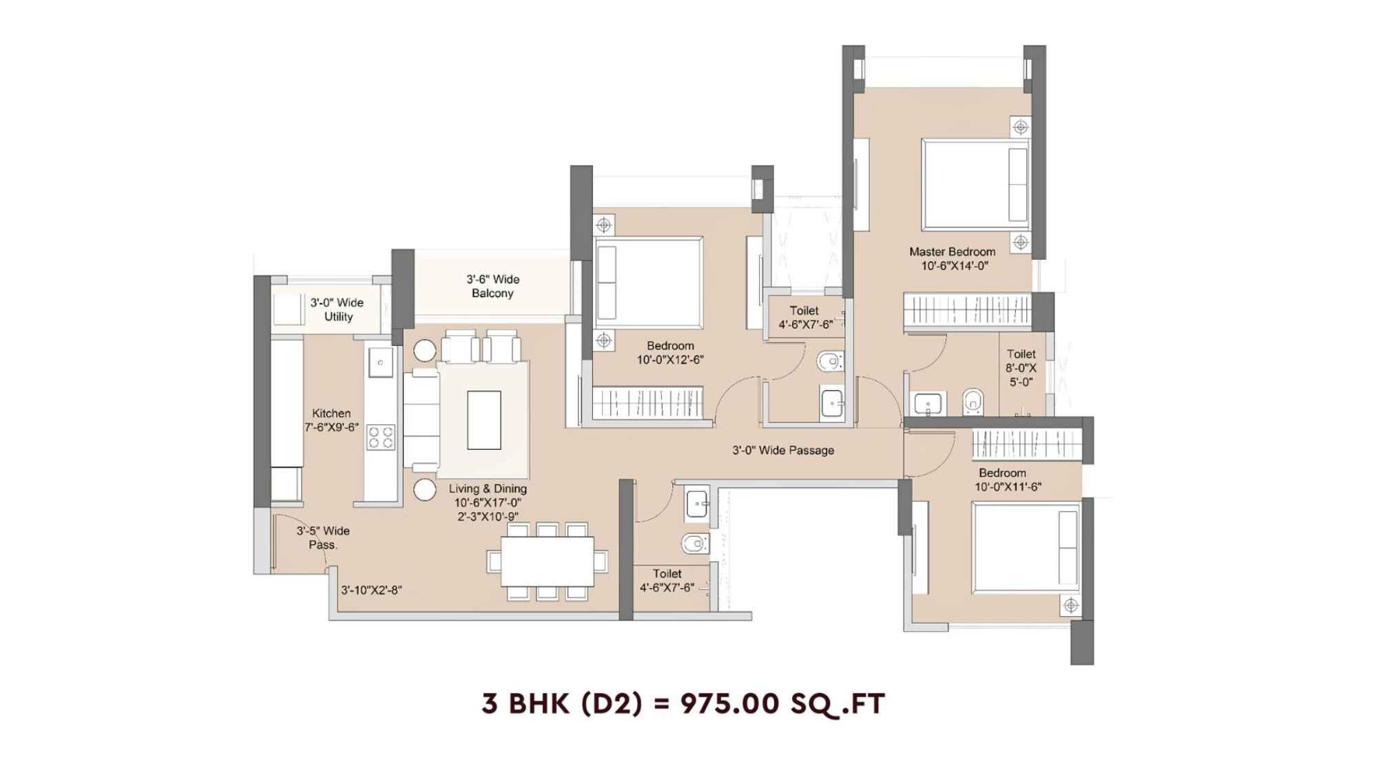 Sunteck-Crescent-Park-Floor-Plan-3-BHK-D2-975-Sqft