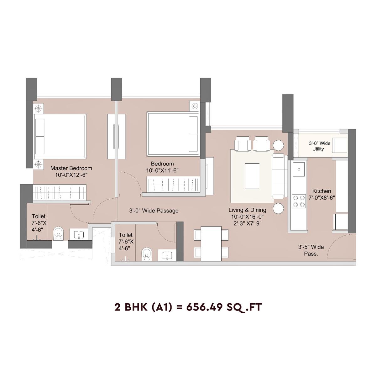 Sunteck-Crescent-Park-Floor-Plan-2-BHK-A1-656.49-Sqft