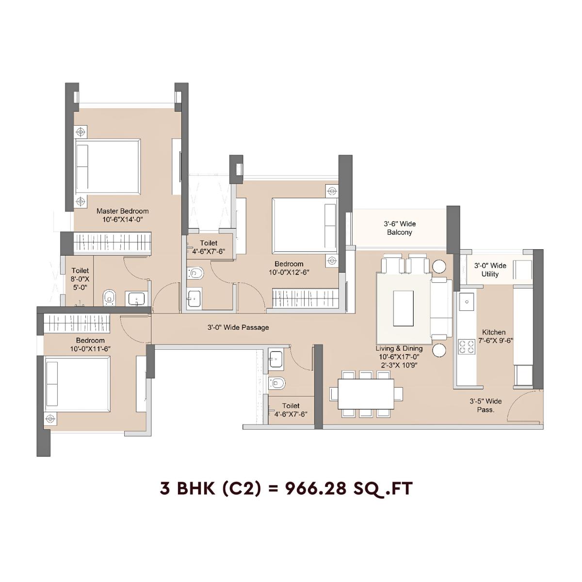 Sunteck-Crescent-Park-Floor-Plan-3-BHK-C2-966.28-Sqft