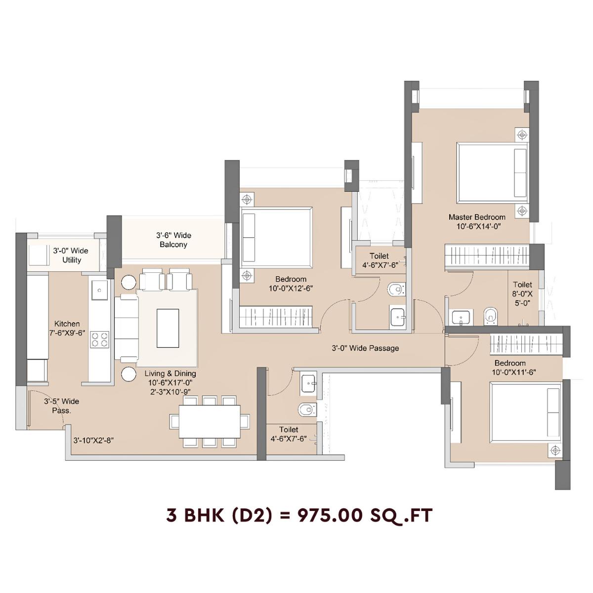 Sunteck-Crescent-Park-Floor-Plan-3-BHK-D2-975-Sqft